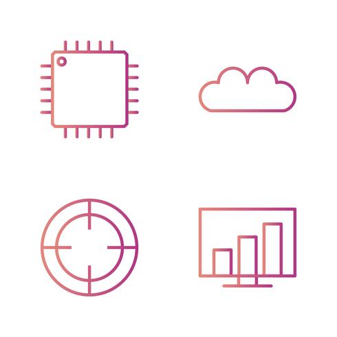 Ensemble d&#39;icônes d&#39;optimisation de moteur de recherche vecteur référencement