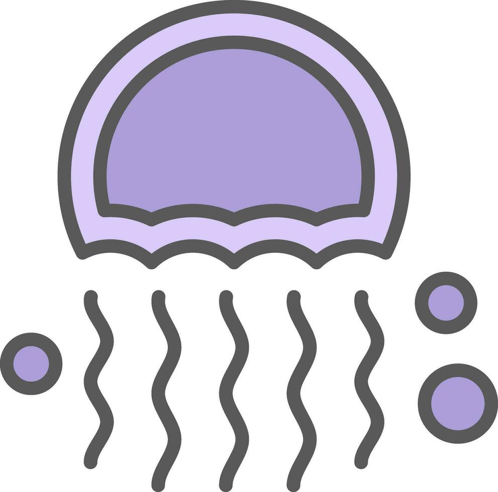 conception d'icône de vecteur de méduse