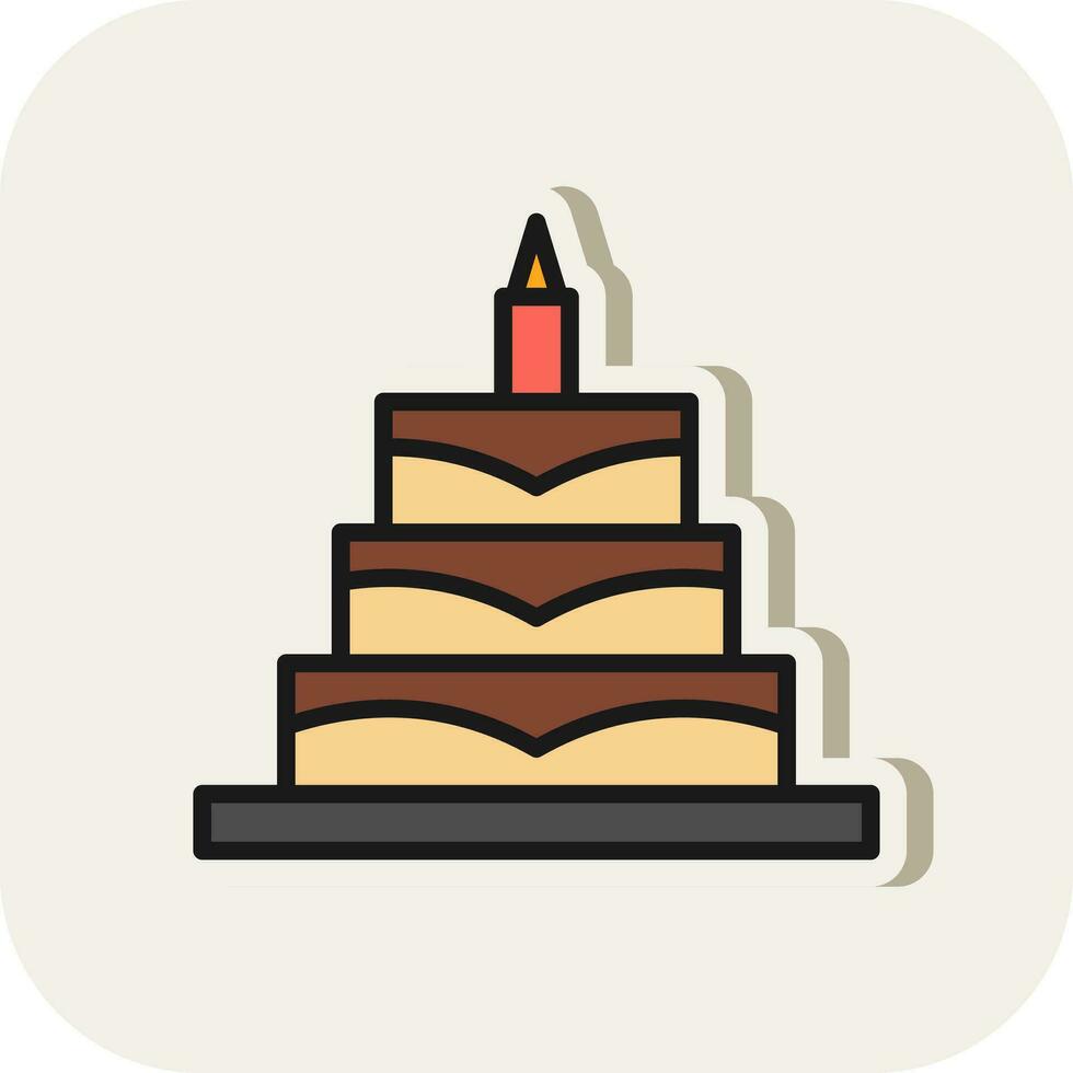 anniversaire gâteau vecteur icône conception