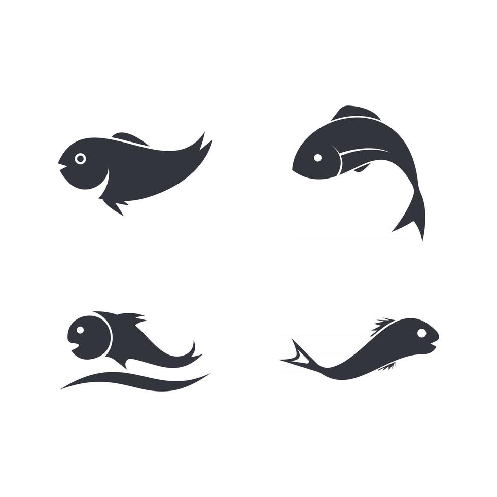 modèle de logo de poisson vecteur