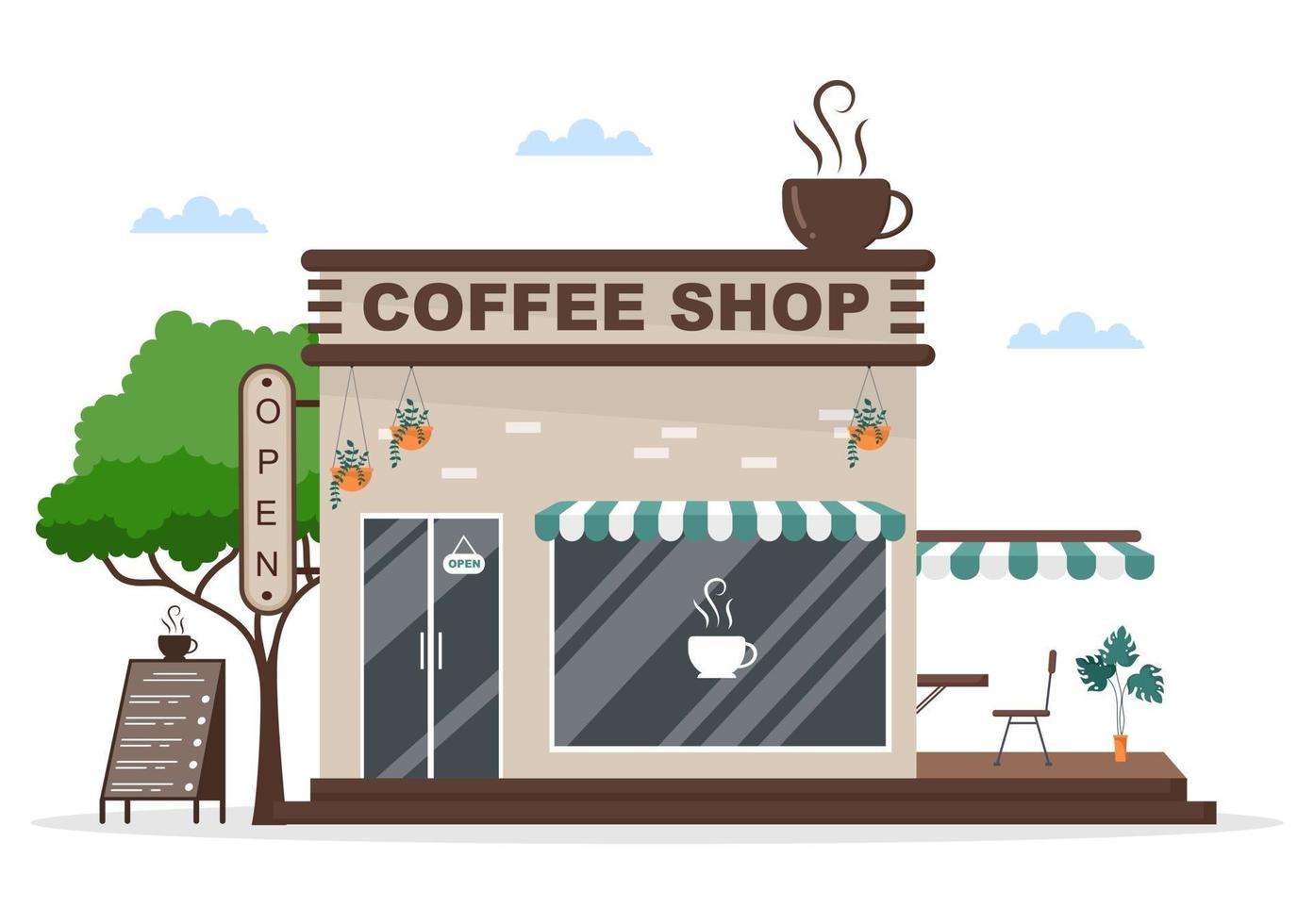 illustration de café ou de café vecteur