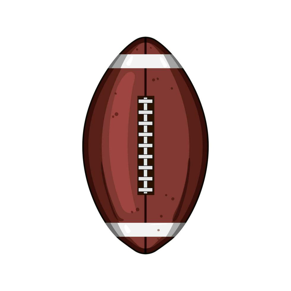 atterrissage américain Football Balle dessin animé vecteur illustration