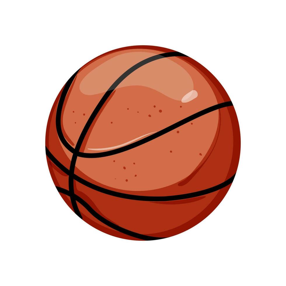 équipe basketball Balle dessin animé vecteur illustration