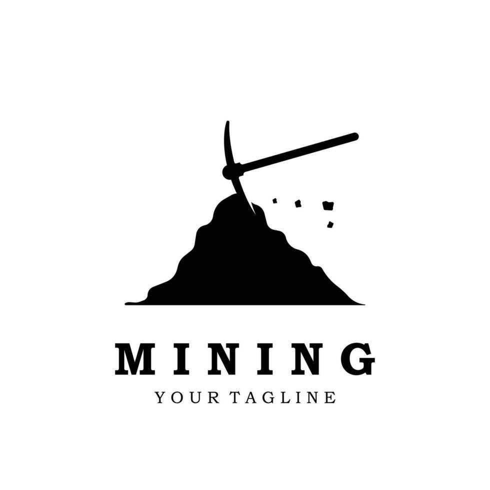 exploitation minière logo icône vecteur