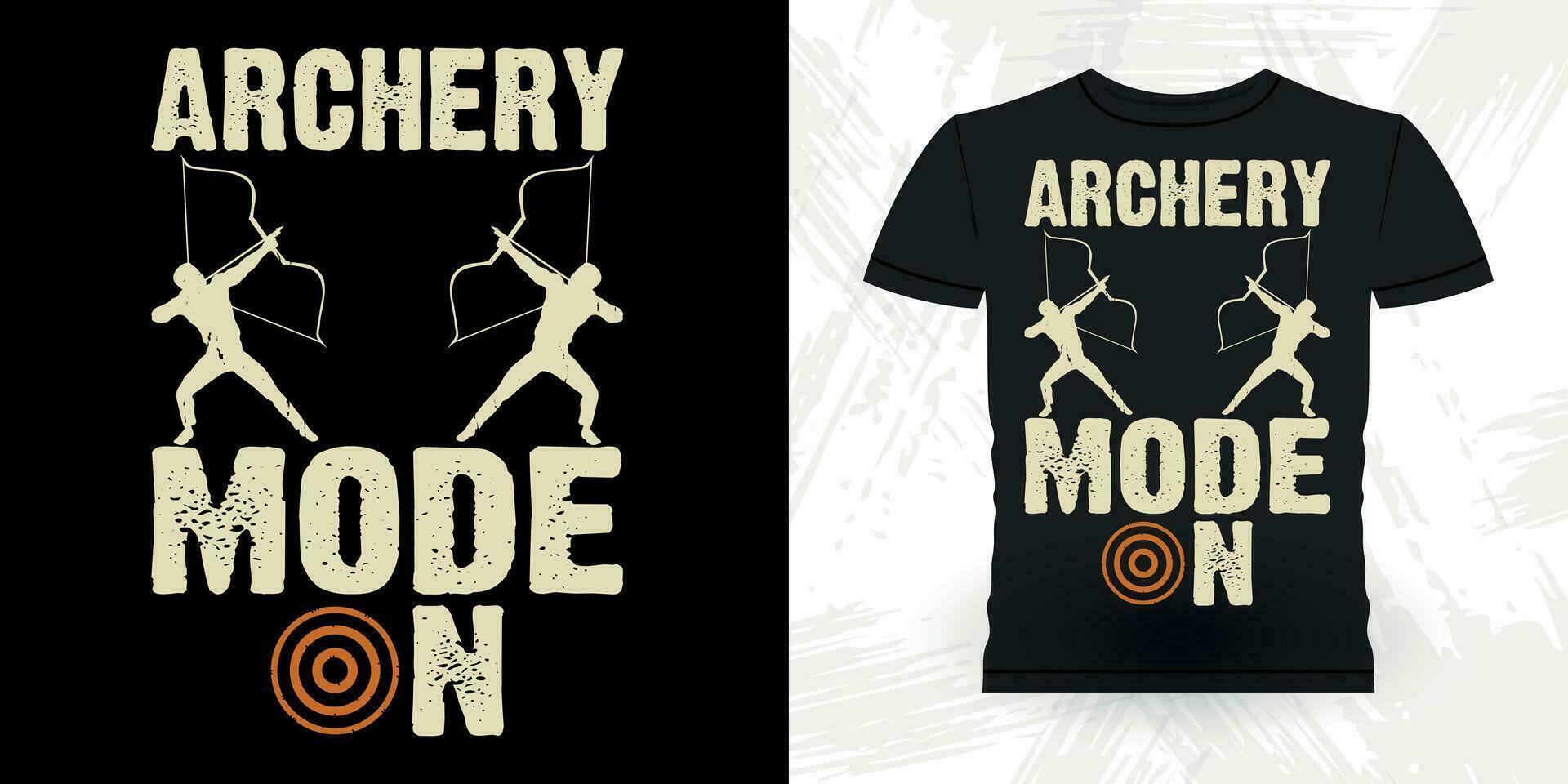 tir à l'arc mode sur marrant archer chasse amoureux ancien tir à l'arc T-shirt conception vecteur