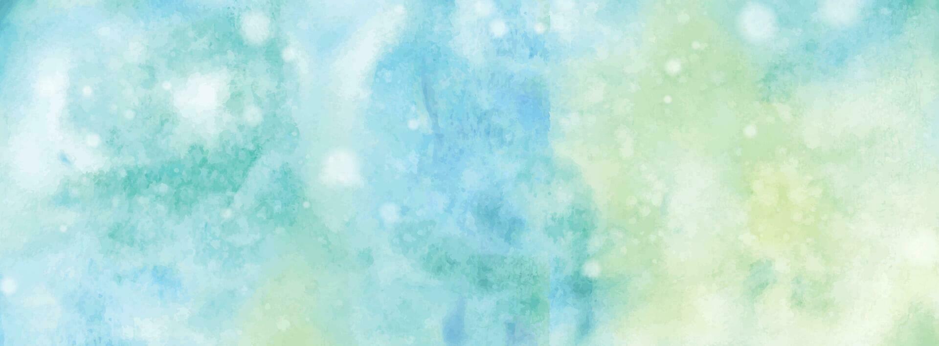 abstrait lumière bleu vert aquarelle taches pour Contexte vecteur