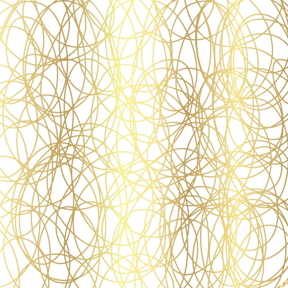 motif de lignes luxueuses or avec des lignes dessinées à la main. rayures ondulées dorées, fond abstrait, illustration vectorielle vecteur