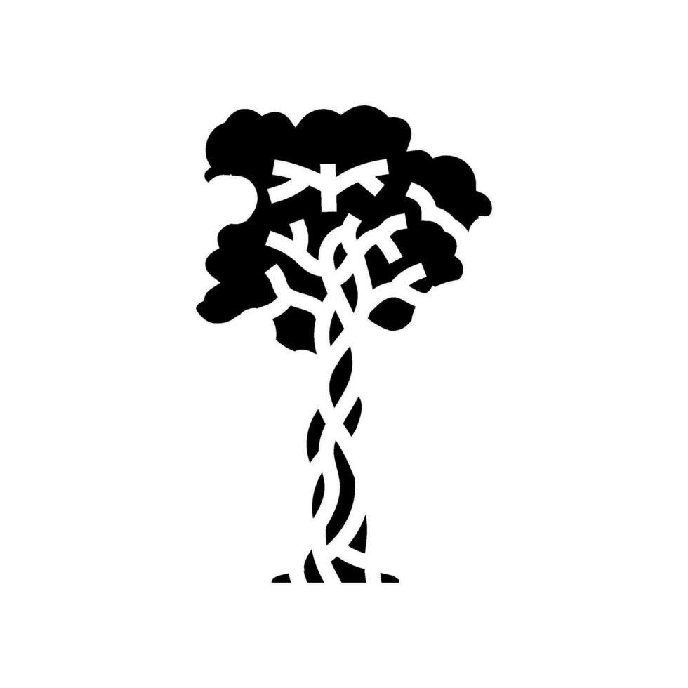 étrangleur figure jungle amazone glyphe icône vecteur illustration