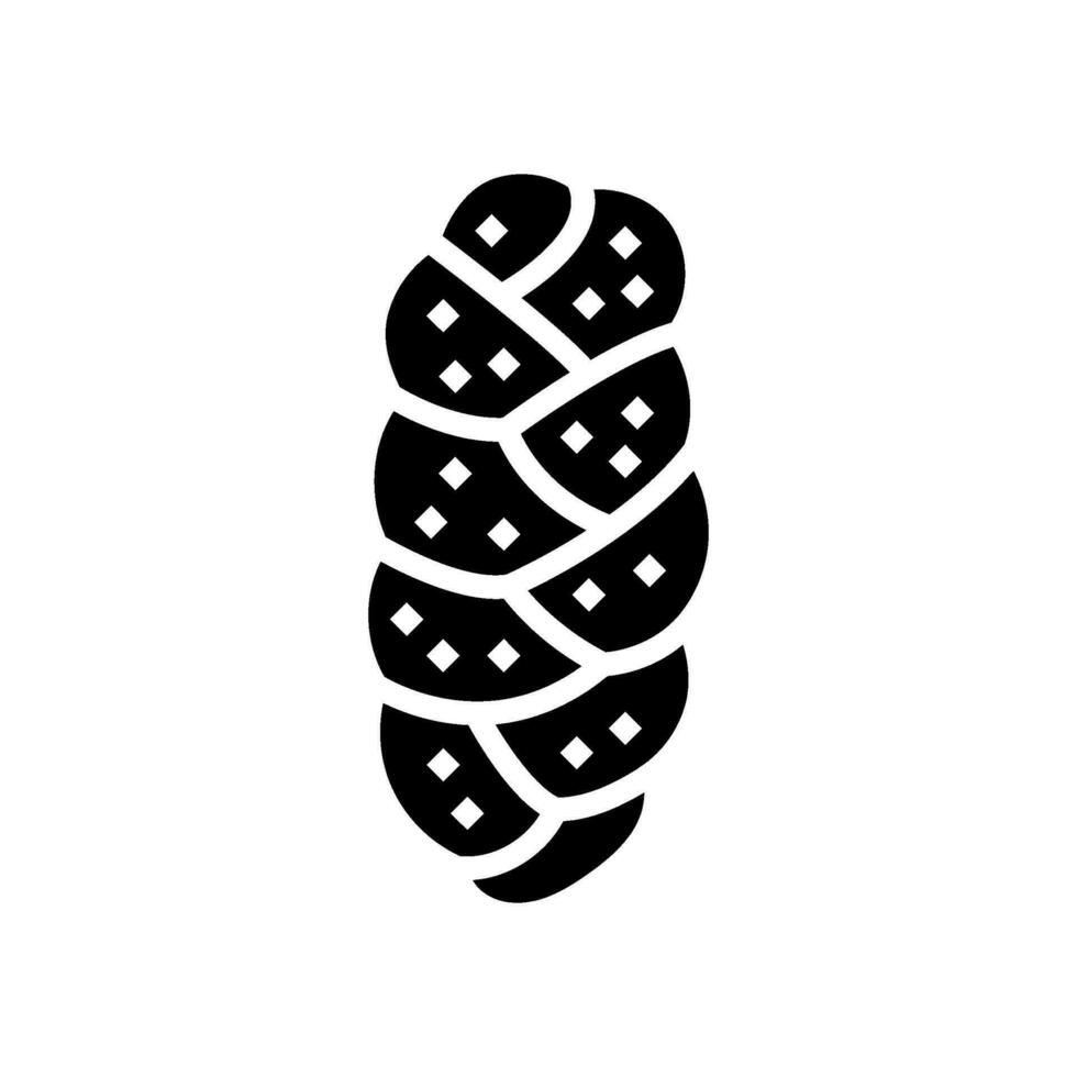 brioche pain juif glyphe icône vecteur illustration