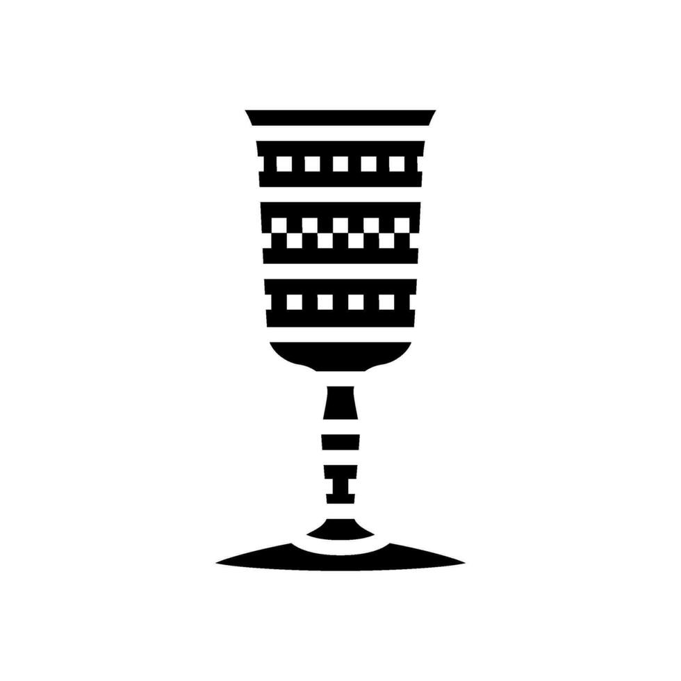 kiddouch tasse juif glyphe icône vecteur illustration