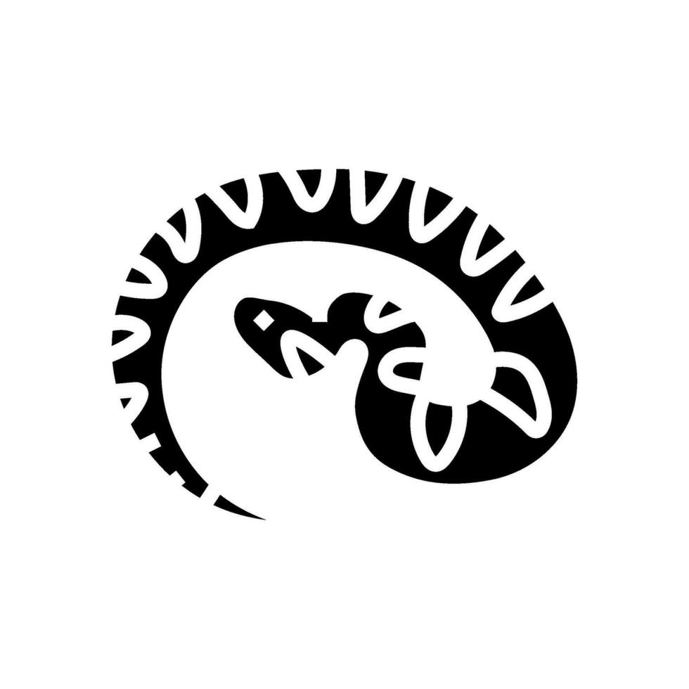 vipère animal serpent glyphe icône vecteur illustration