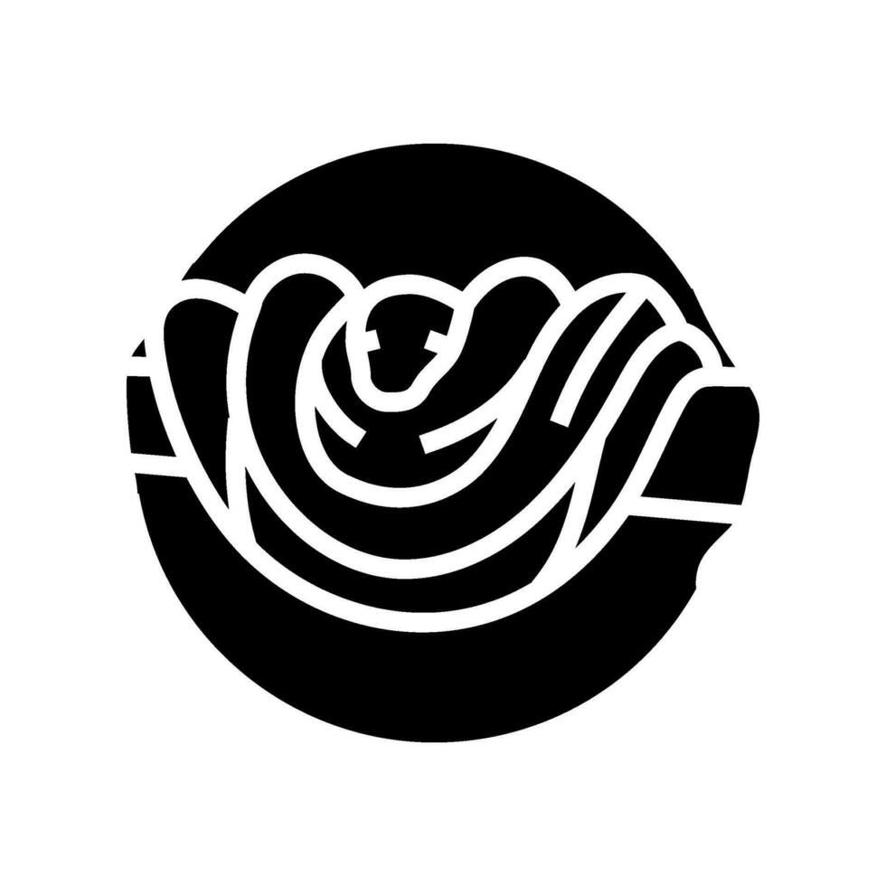 serpent arbre animal glyphe icône vecteur illustration