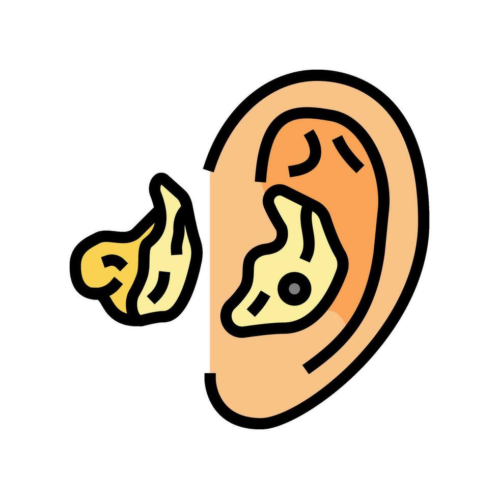 oreille moule audiologiste médecin Couleur icône vecteur illustration