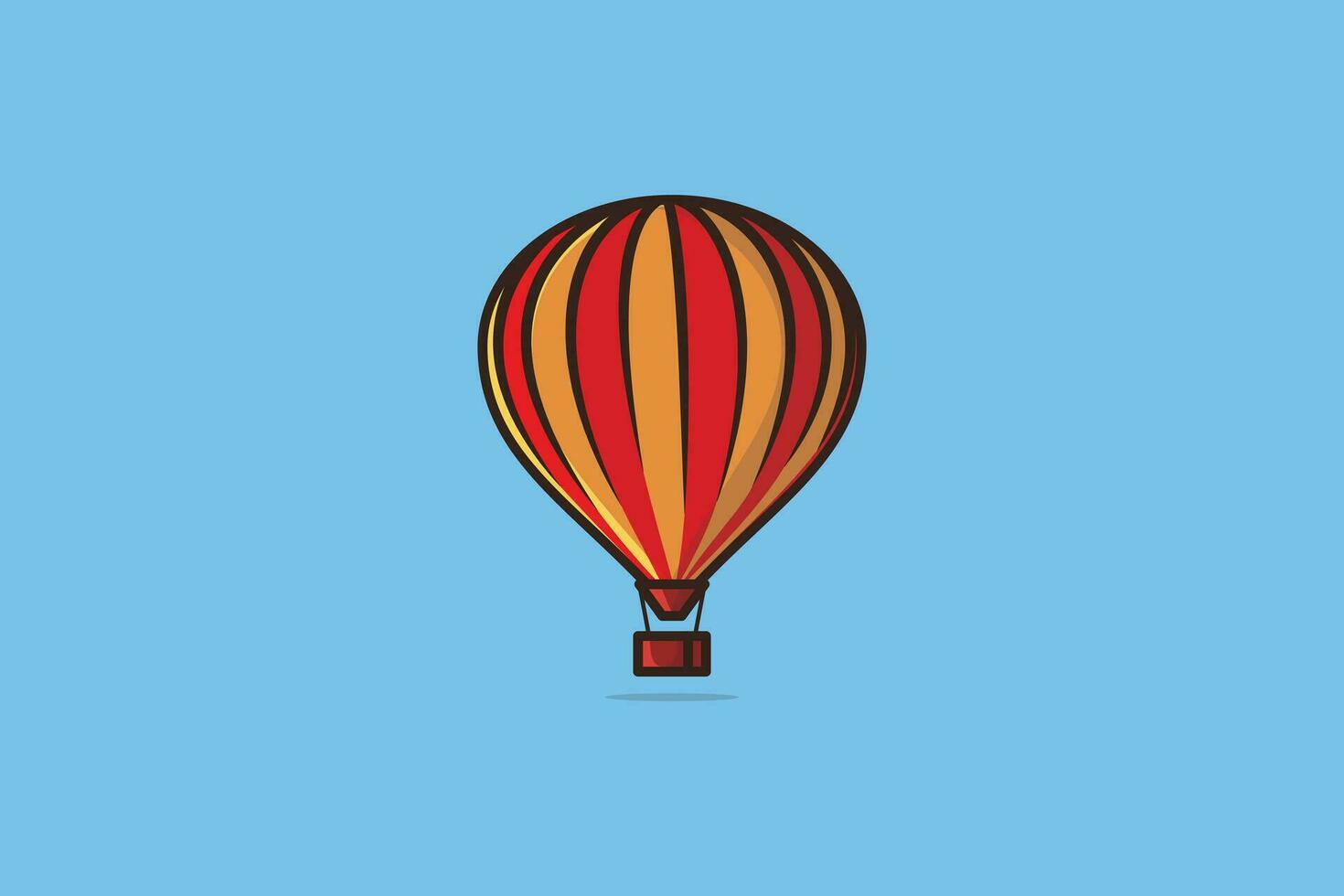 chaud air ballon vecteur illustration. air transport objet icône concept. graphique isolé coloré avion. ballon festival. air ballon vecteur conception.