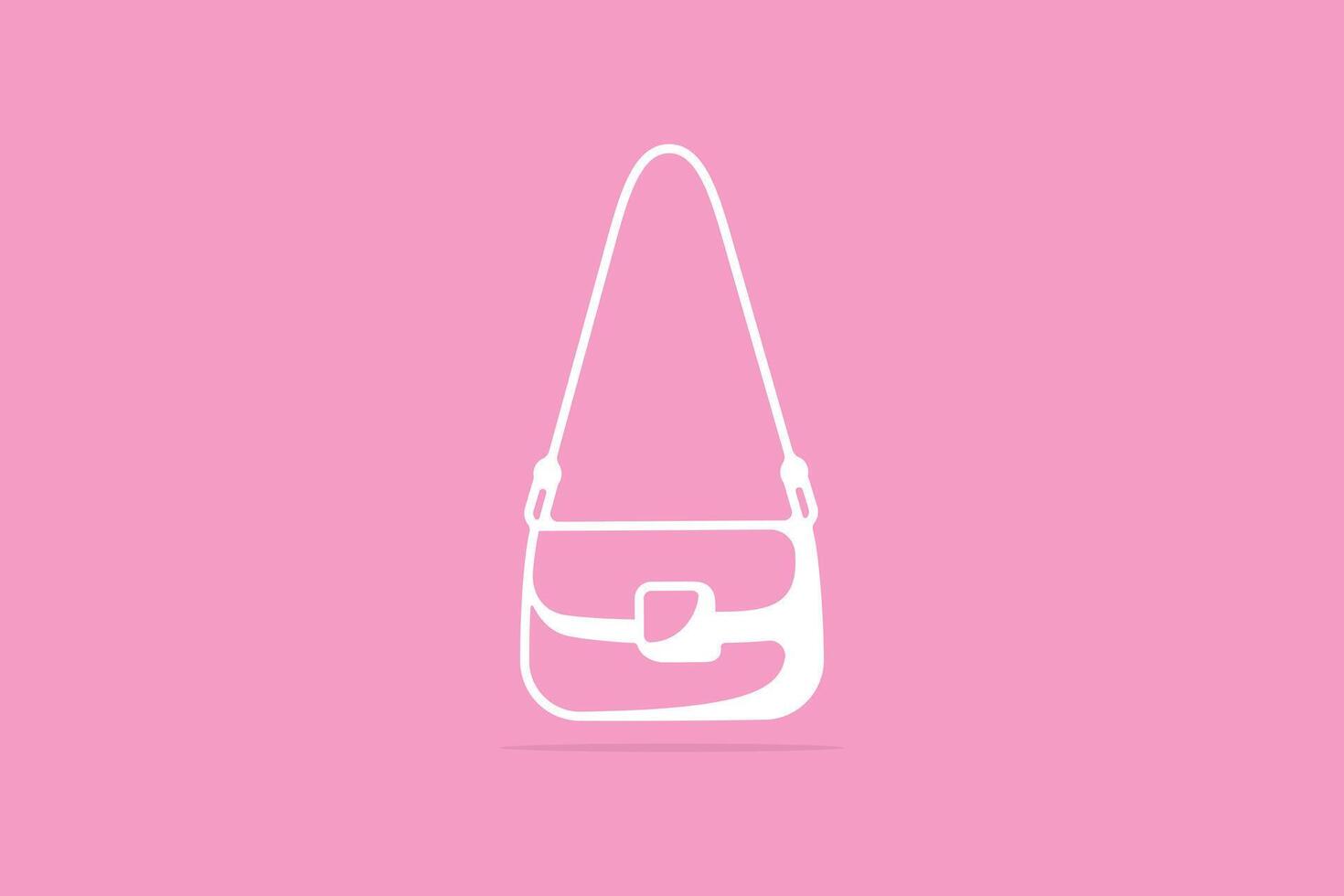 mode femme sac logo conception. beauté et mode objet icône concept. élégant faire la fête, événements Sac à main icône conception. vecteur