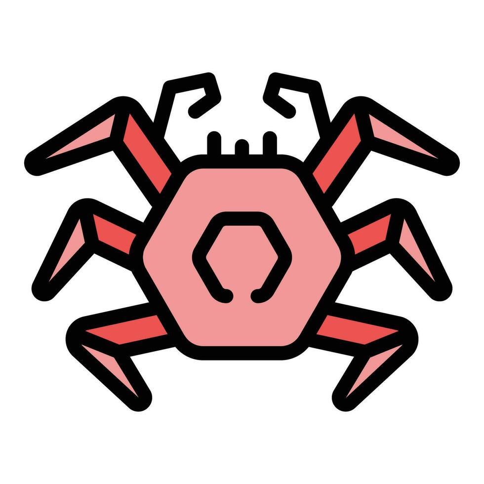 Alaska Crabe icône vecteur plat