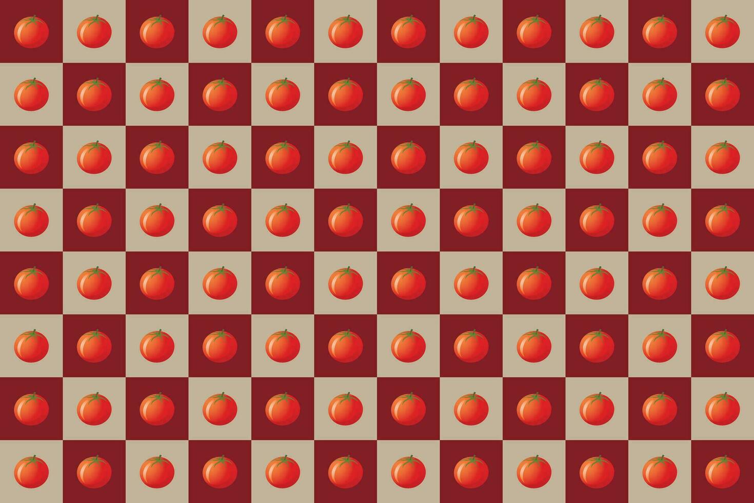 vecteur à carreaux nappe de table avec tomates illustration