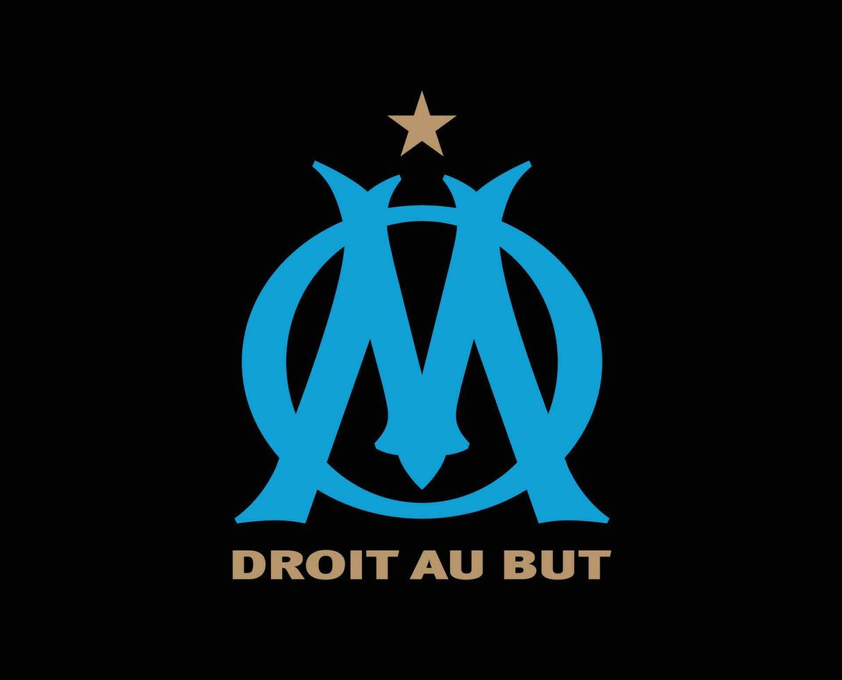 olympique de marseille club logo symbole ligue 1 Football français abstrait conception vecteur illustration avec noir Contexte