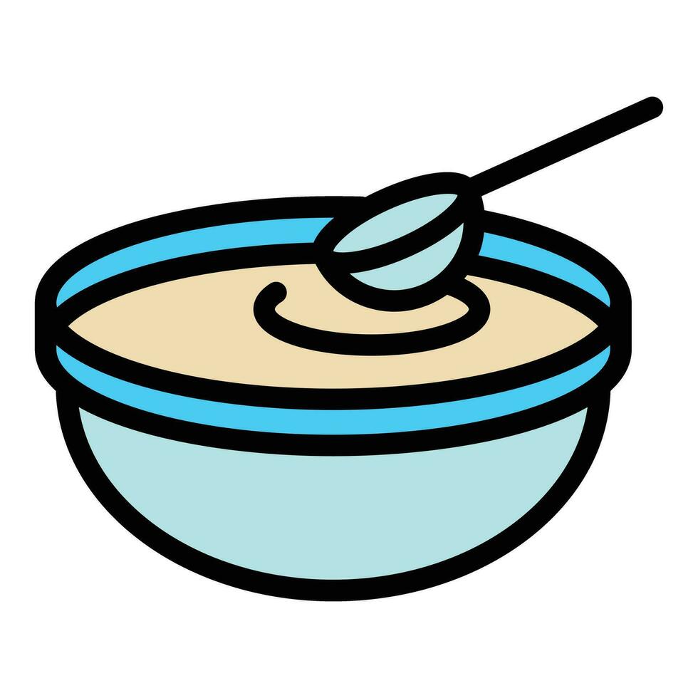 soja soupe icône vecteur plat