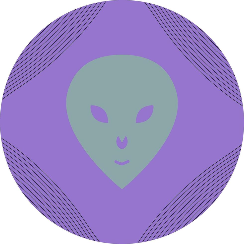 icône de vecteur de visage extraterrestre