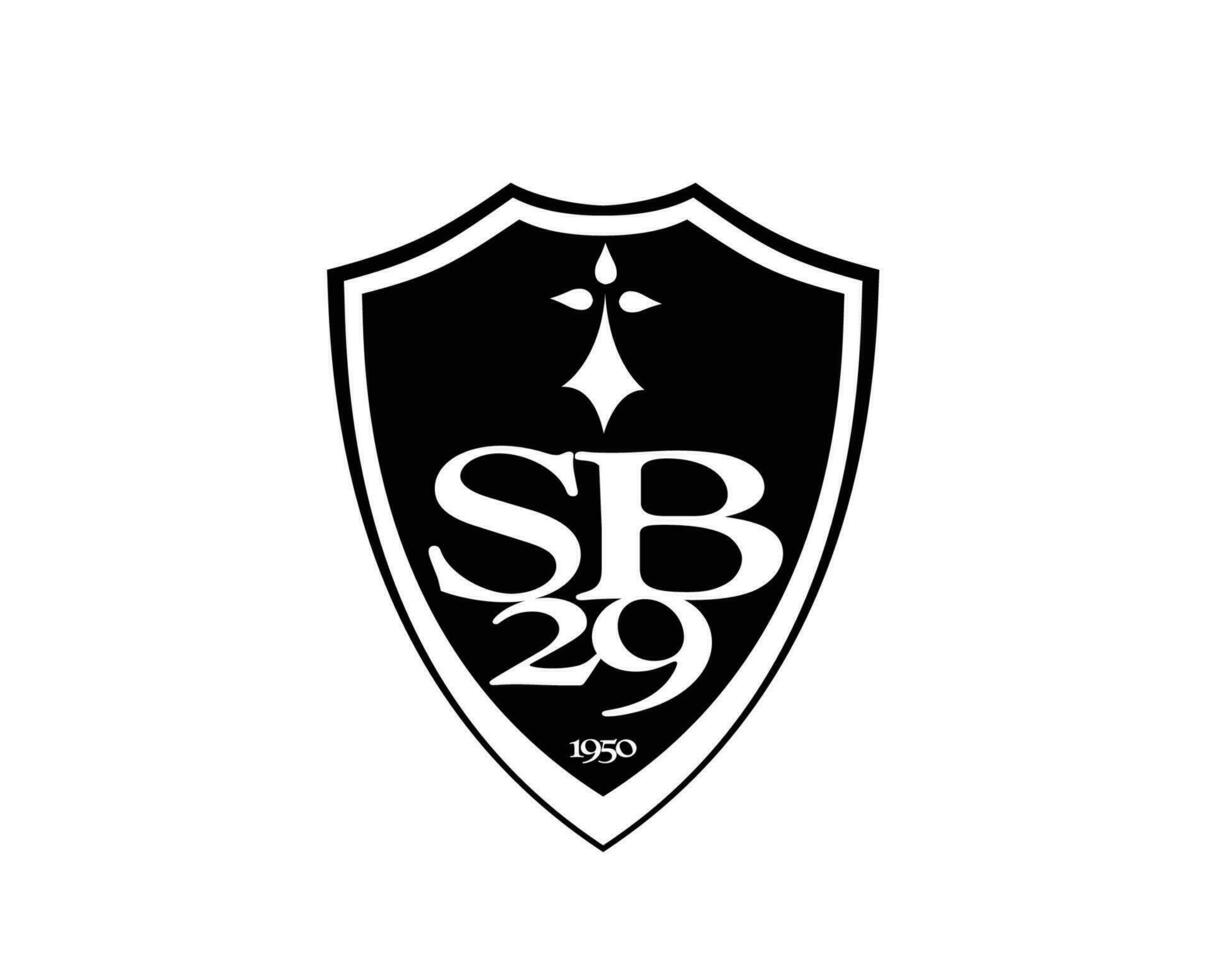 stade brestois club symbole logo noir ligue 1 Football français abstrait conception vecteur illustration