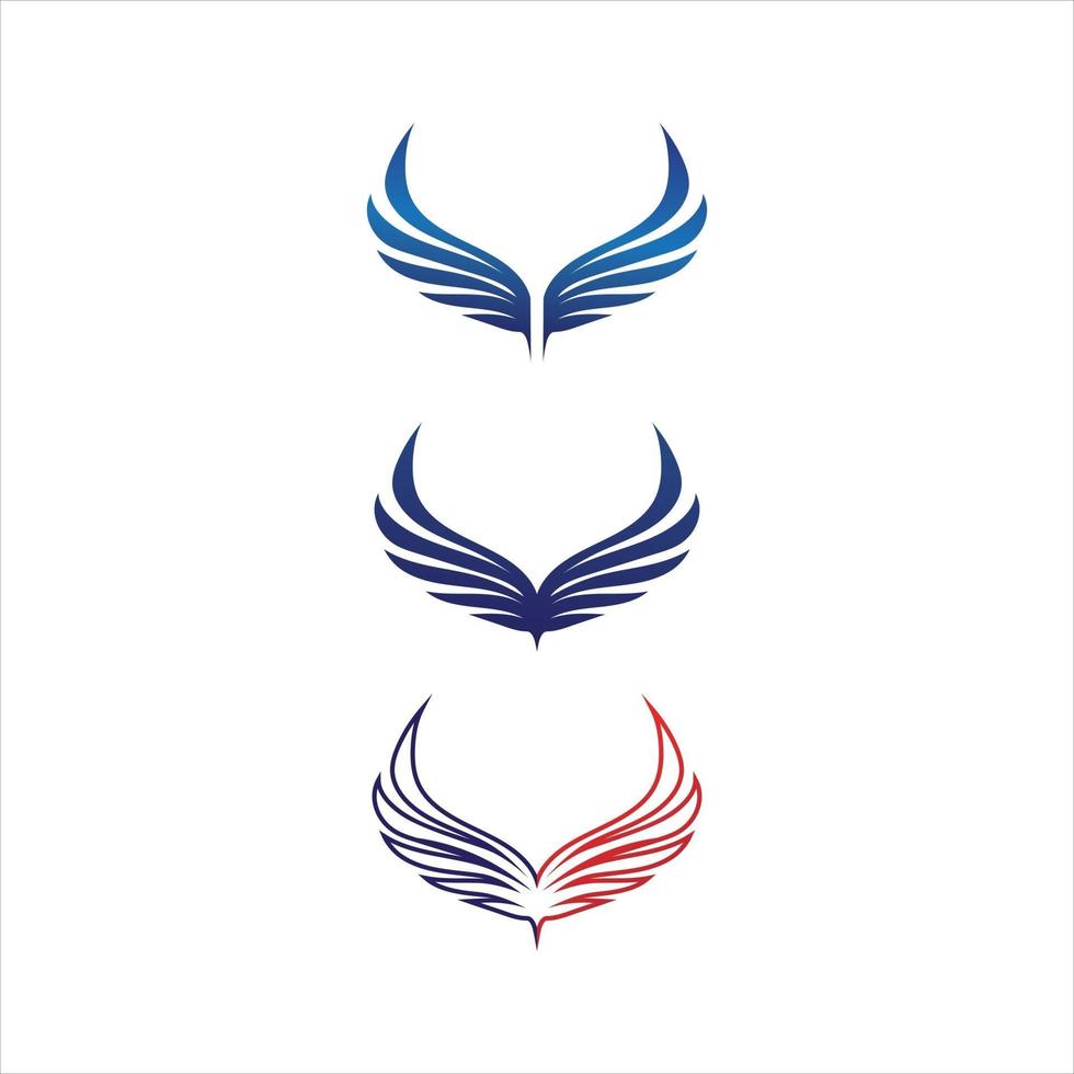 modèle de logo de faucon vecteur ailes d'oiseaux mis logo et icône