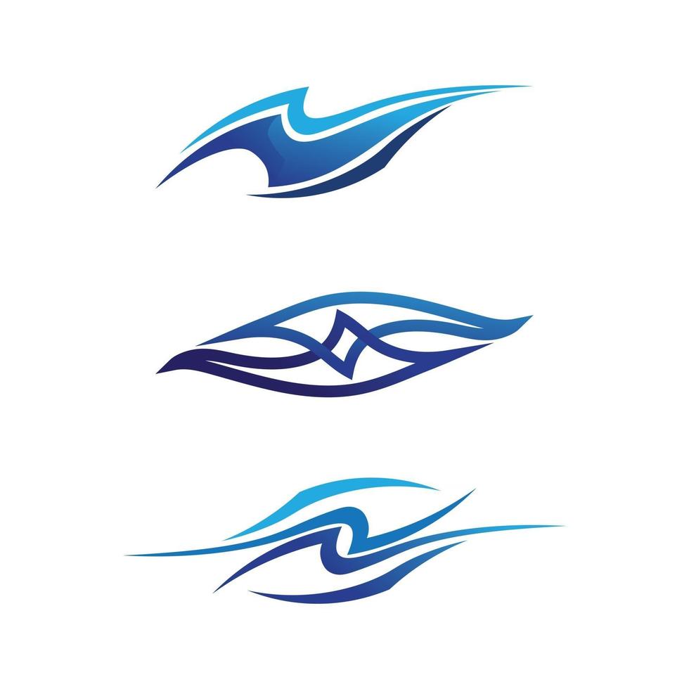 illustration de conception de logo de vecteur d'icône de vague d'eau