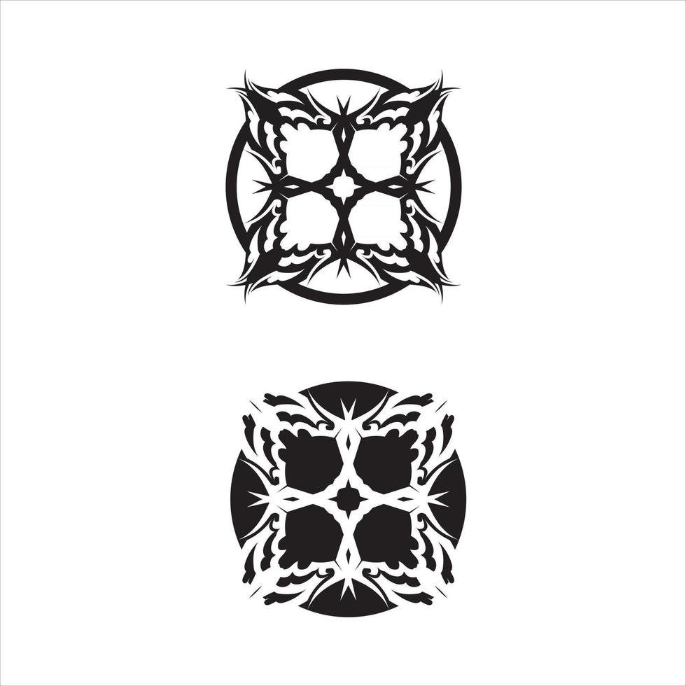 Tribal noir, classique, noir, tatouage ethnique icône vector illustration design logo