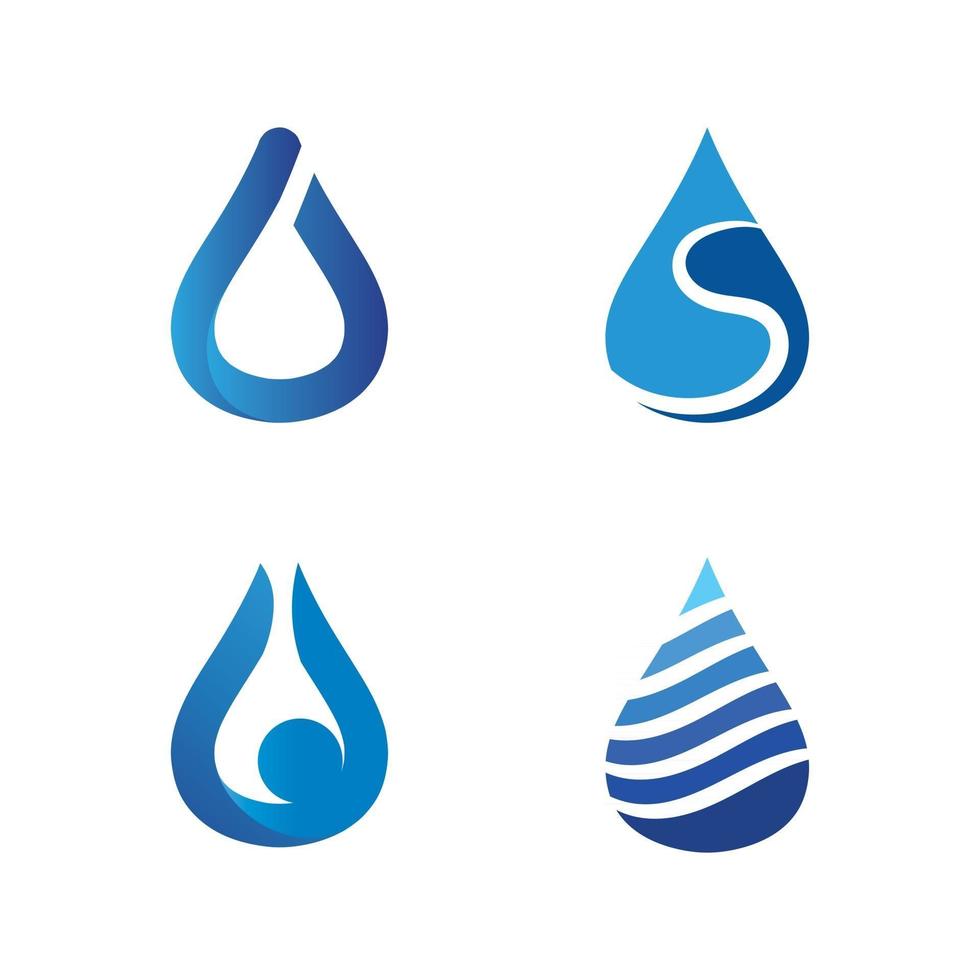 goutte d'eau logo modèle vector design icon set