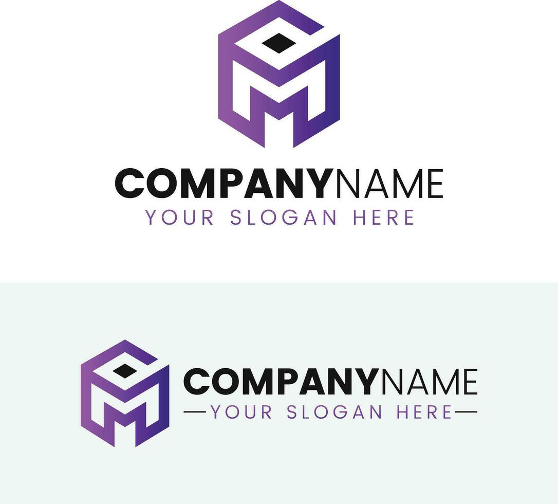 Créatif monogramme lettre dm logo conception vecteur