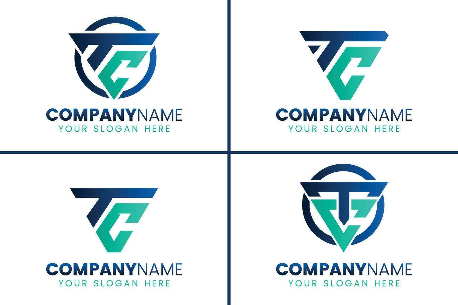 Créatif monogramme lettre tc logo conception vecteur