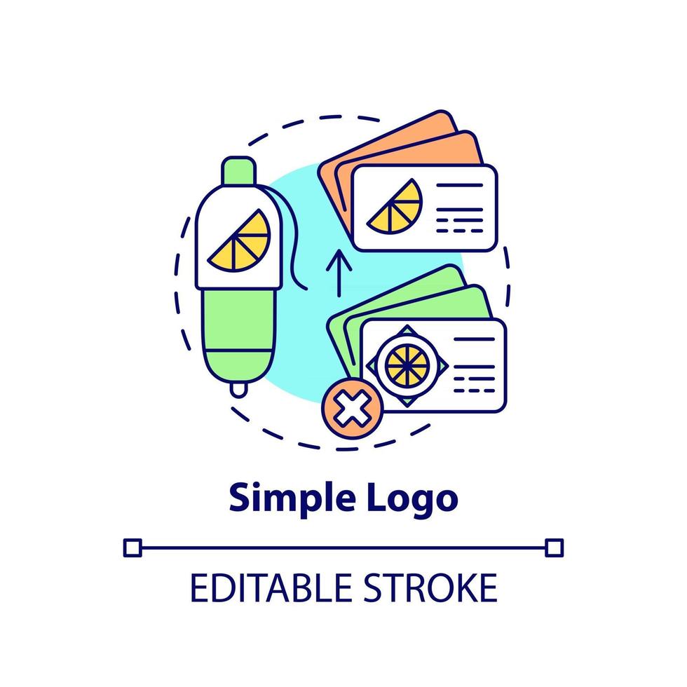 icône de concept de logo simple vecteur