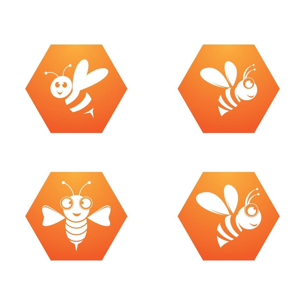 images de logo d'abeille vecteur