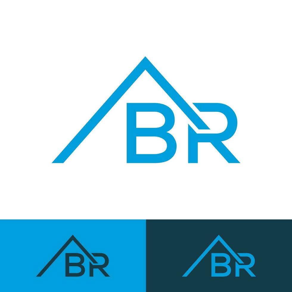 lettre br ligne maison réel biens logo. b r concept. construction logo modèle, Accueil et réel biens icône vecteur