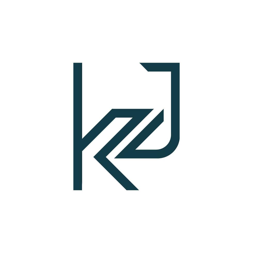 kj Créatif monogramme logo conception vecteur