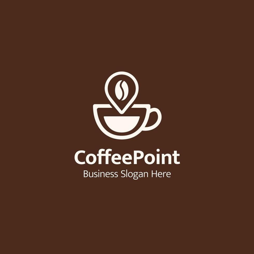 moderne café point logo conception modèle pleinement modifiable et vecteur fichier