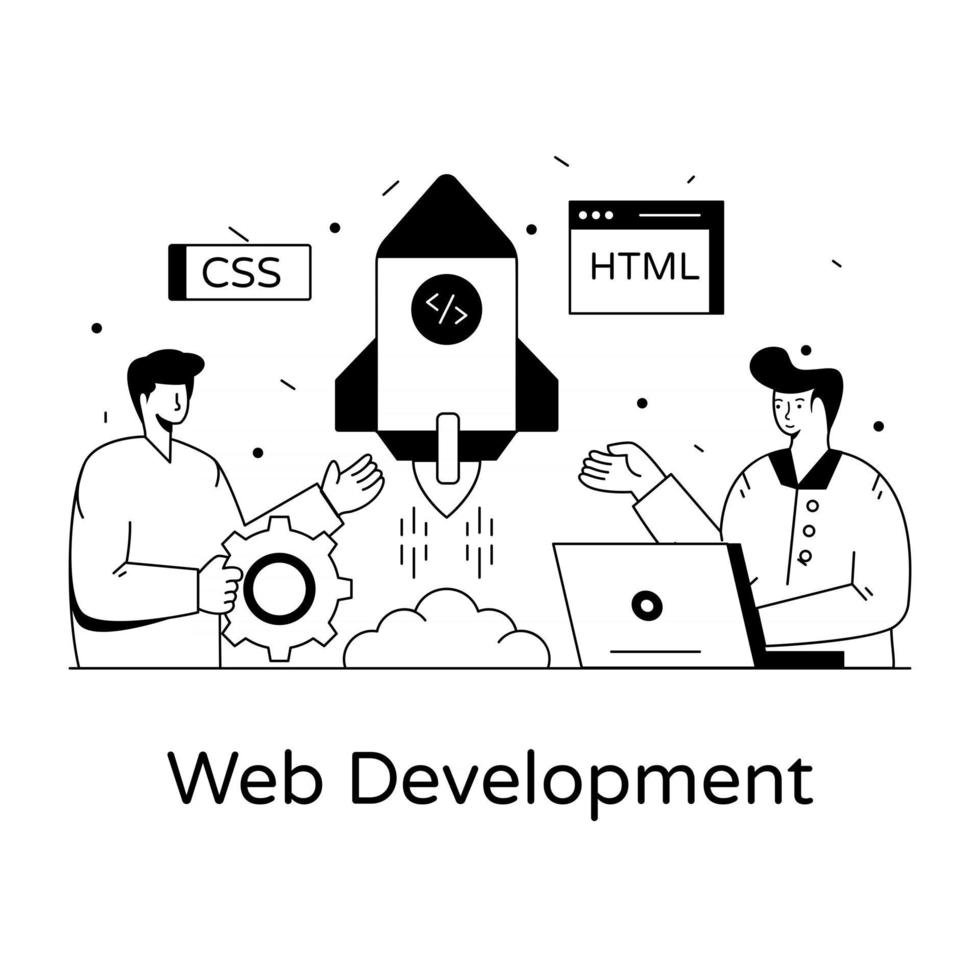 développement de logiciels web vecteur