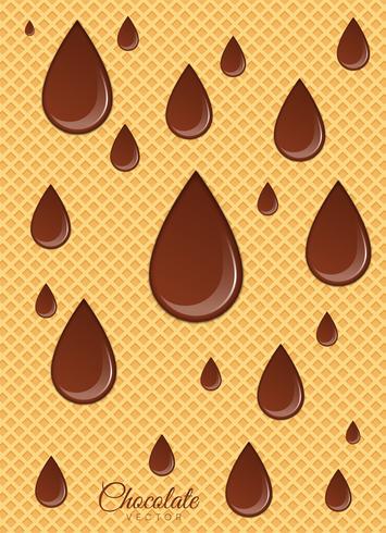 Chocolat liquide ou peinture brune. Illustration vectorielle vecteur