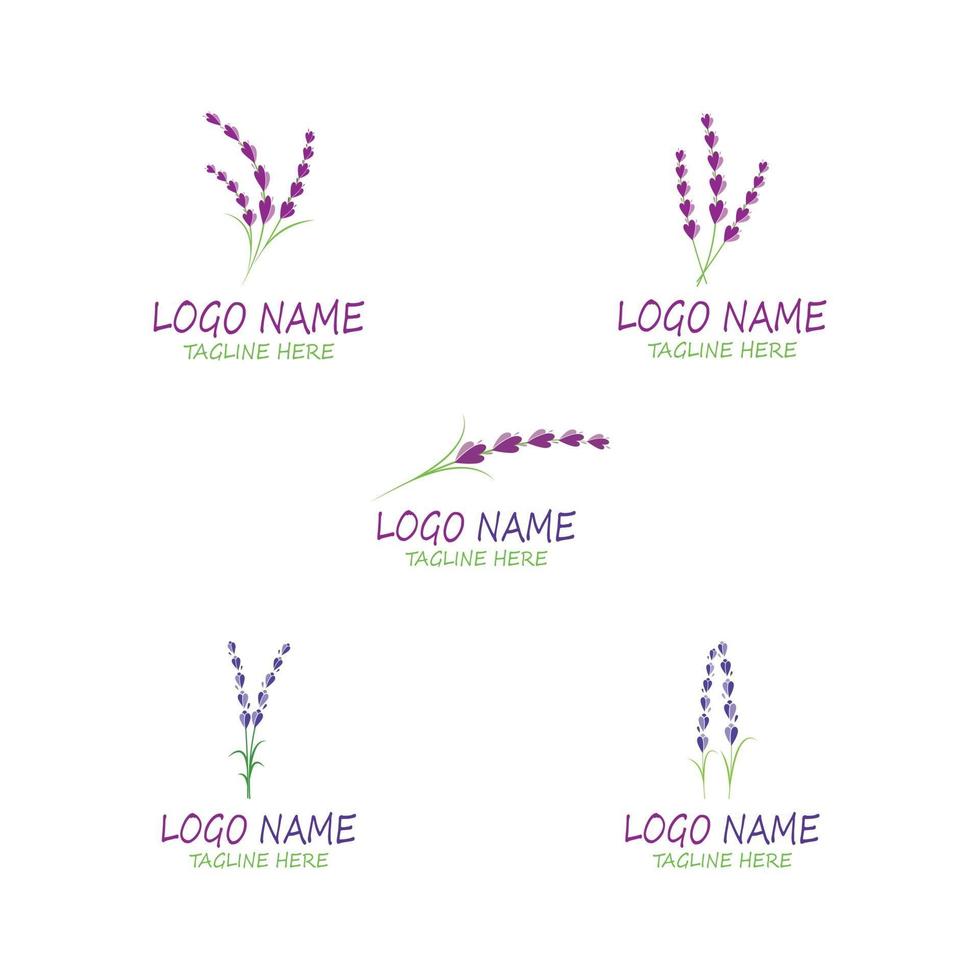 Aromatique florale lavande logo vecteur icône illustration design