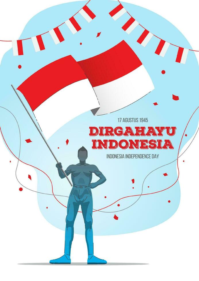 fête de l'indépendance de l'Indonésie vecteur