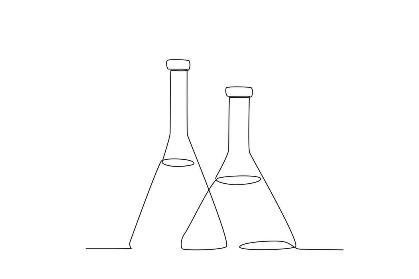 erlenmeyers contenir produits chimiques vecteur