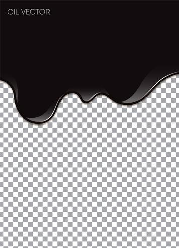 Huile noire réaliste isolée sur fond transparent. Illustration vectorielle vecteur