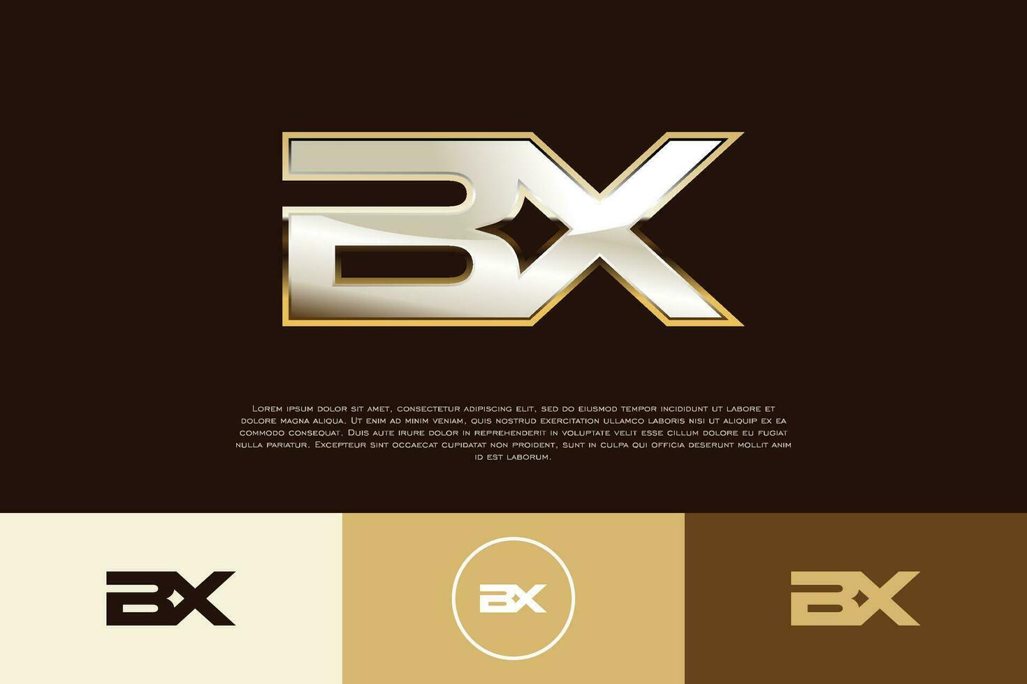 bx initiale moderne exclusif logo emblème modèle pour affaires vecteur