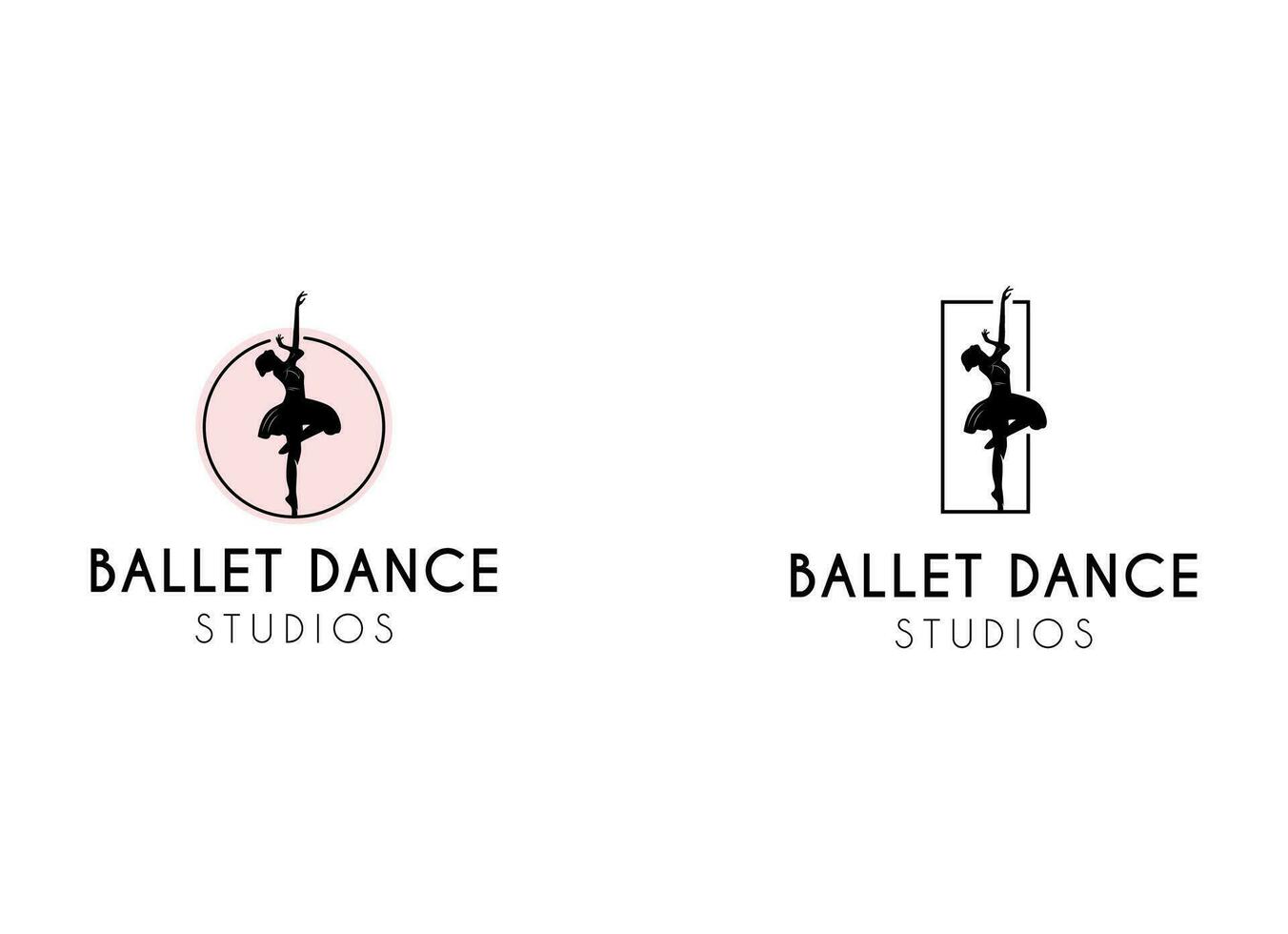 gens en jouant ballet logo conception. ballet les studios logo vecteur