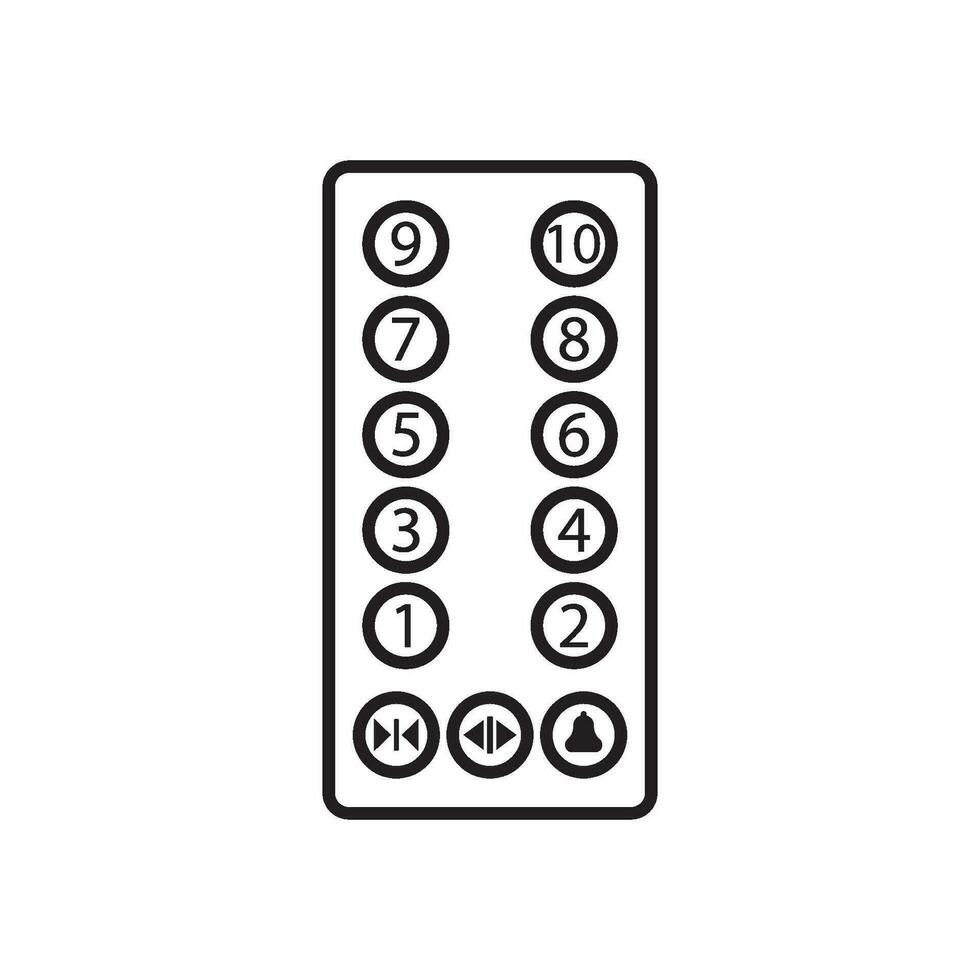 ascenseur bouton icône vecteur