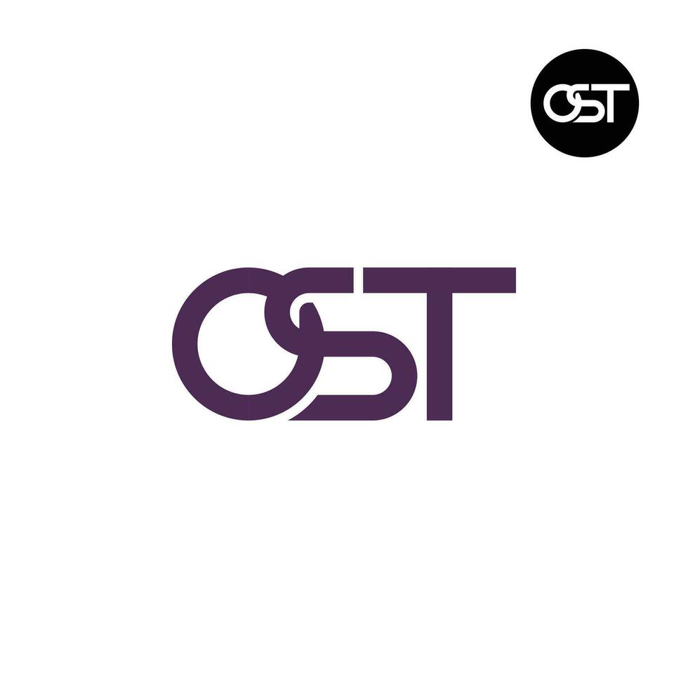 lettre ost monogramme logo conception vecteur