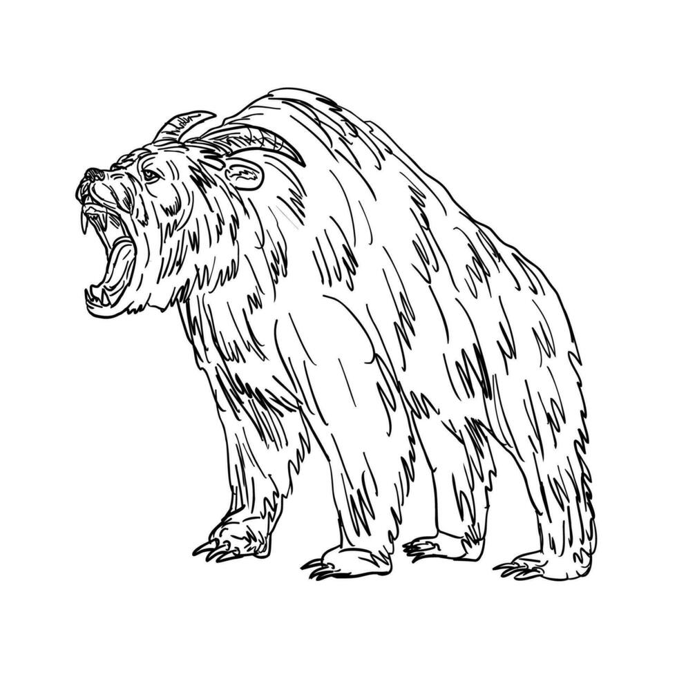 ozark hurleur mythique créature médiéval dessin vecteur