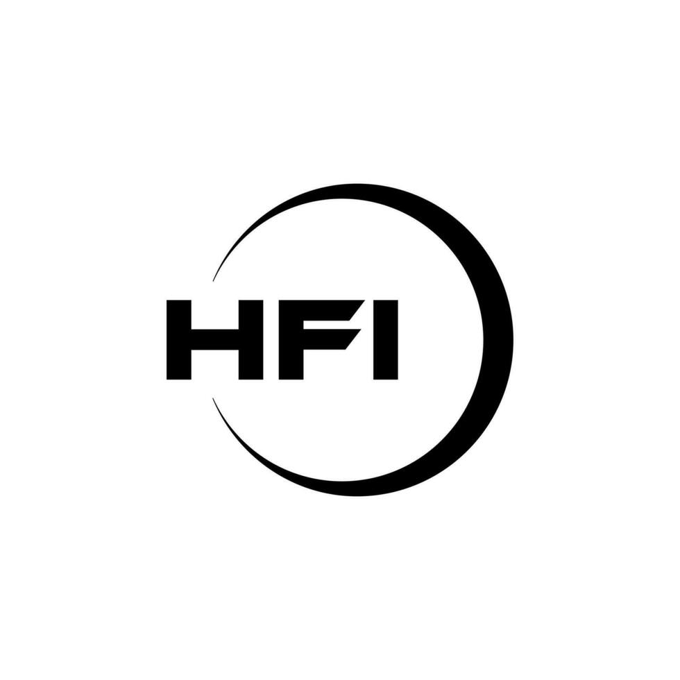 hfi logo conception, inspiration pour une unique identité. moderne élégance et Créatif conception. filigrane votre Succès avec le frappant cette logo. vecteur