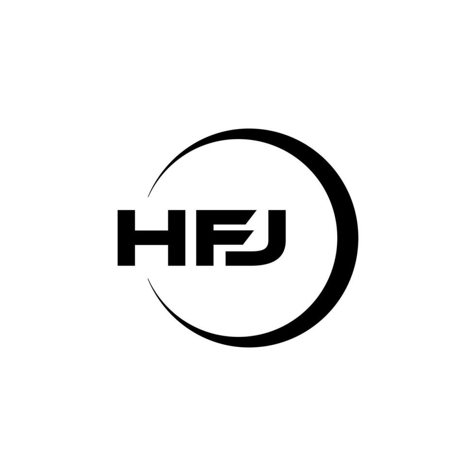 hfj logo conception, inspiration pour une unique identité. moderne élégance et Créatif conception. filigrane votre Succès avec le frappant cette logo. vecteur