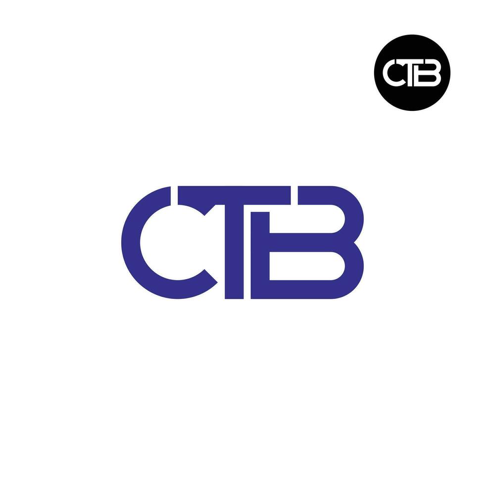 lettre ctb monogramme logo conception vecteur